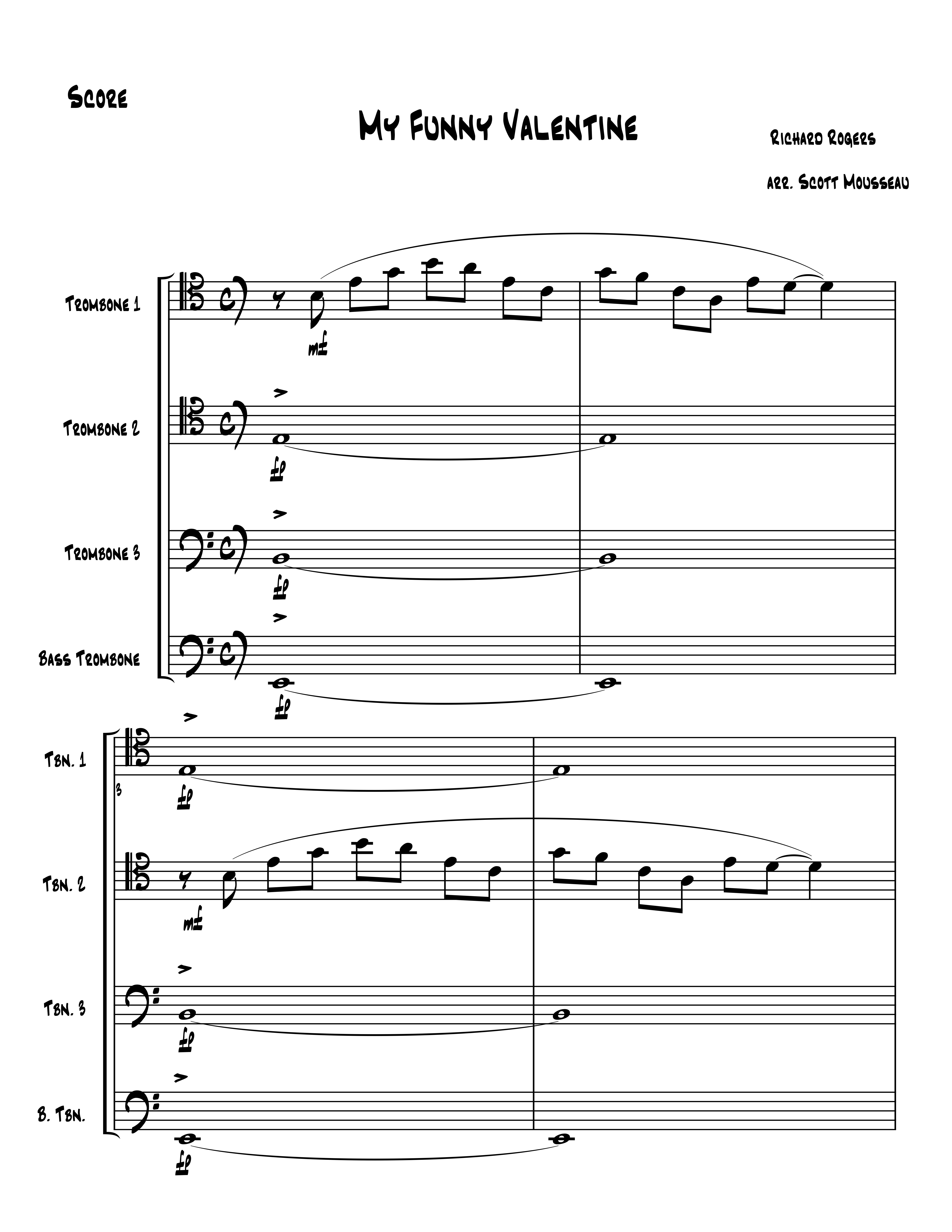 My Funny Valentine score