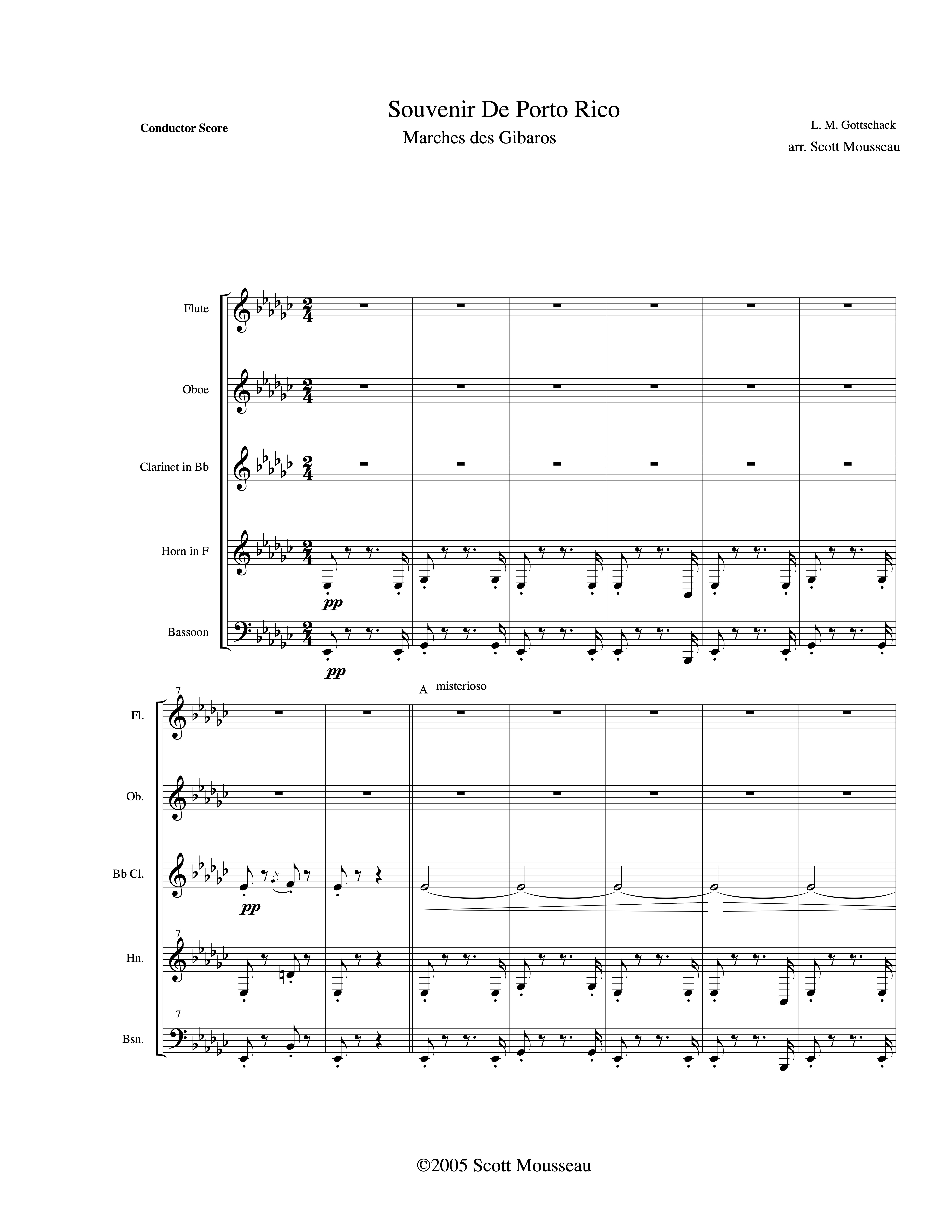 Souvenir de Porto Rico score